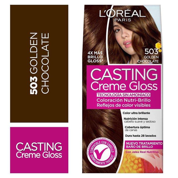 Imagen de L'oreal Paris Tinta Casting Creme Gloss 503 Golden Chocolate