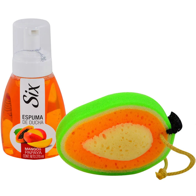 Imagen de Six Pack Espuma Ducha + Esponja - Mango Y Papaya