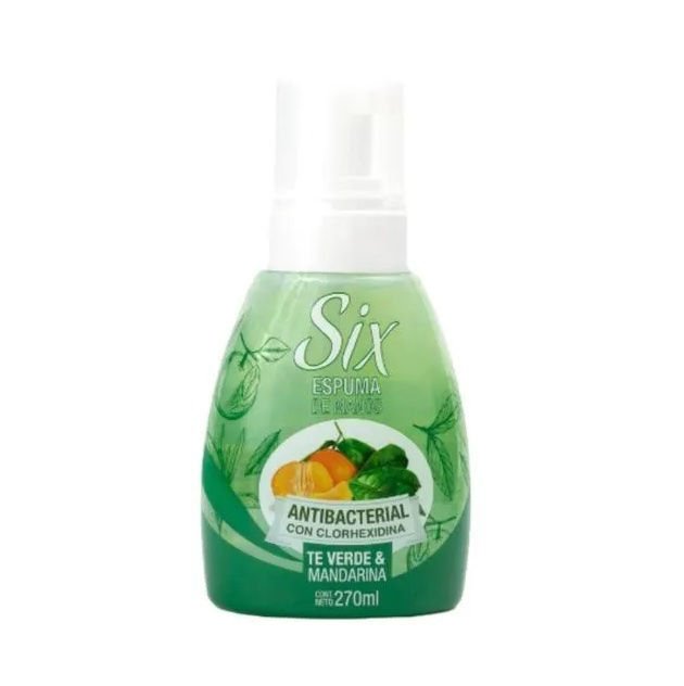 Imagen de Six Espuma De Manos Te Verde y Mandarina 270 ml