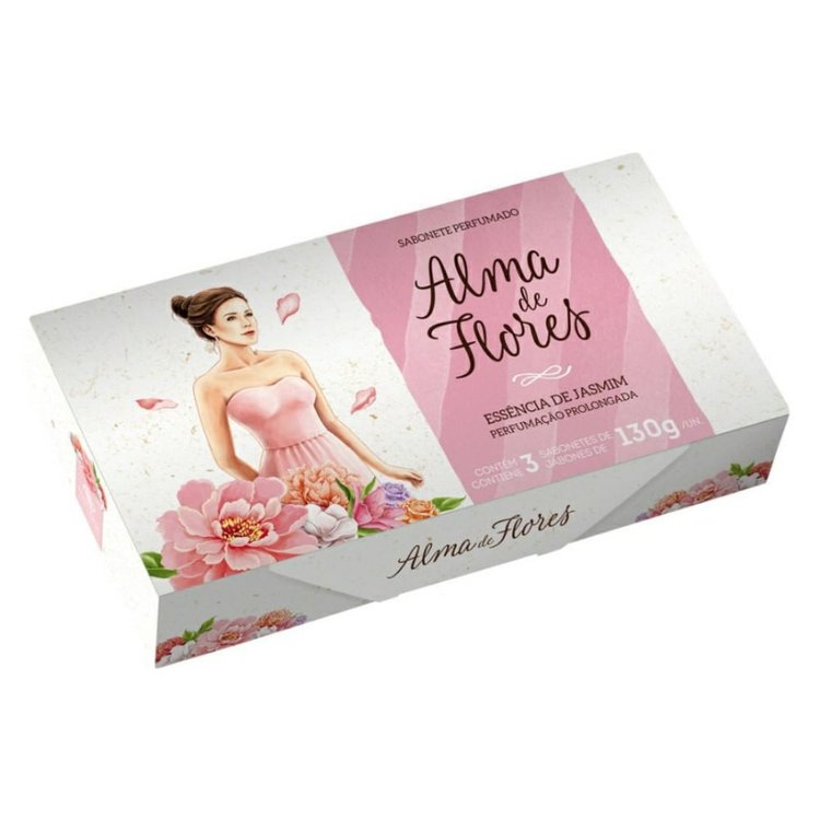 Imagen de Alma De Flores Estuche  con 3 Jabones - Jazmin