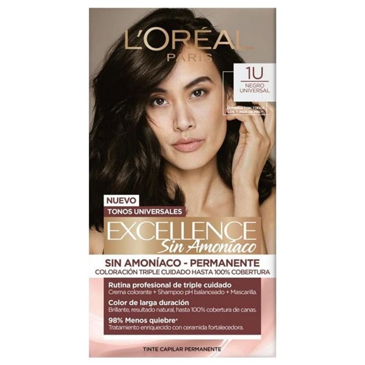Imagen de L'Oreal Paris Tinta Excellence Universal Sin Amoníaco- 1U Negro
