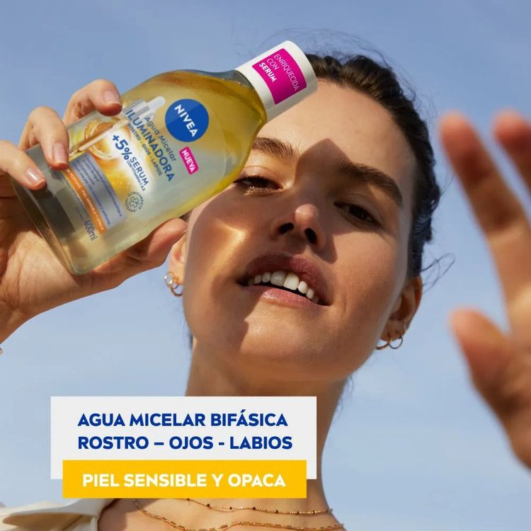 Imagen de Nivea Agua Micelar Iluminadora Con Serum  Piel Sensible y Opaca 400 ml