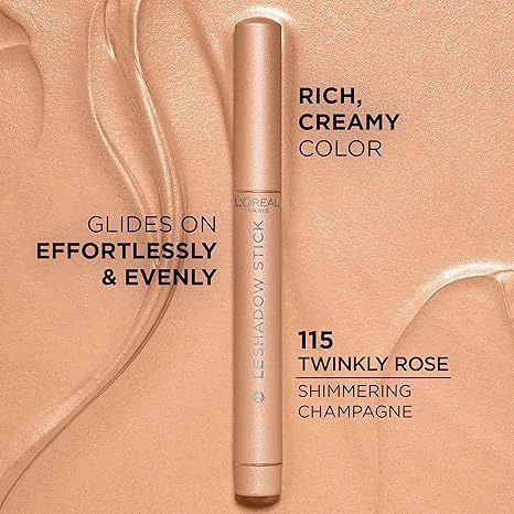 Imagen de L'Oreal París Sombra de Ojos  Hypnoteyes Le Shadow Stick  - 115 Twinkly Rose
