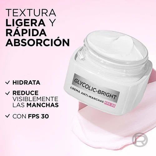 Imagen de L'Oreal París  Crema Día Glycolic Bright con FPS30 50ml