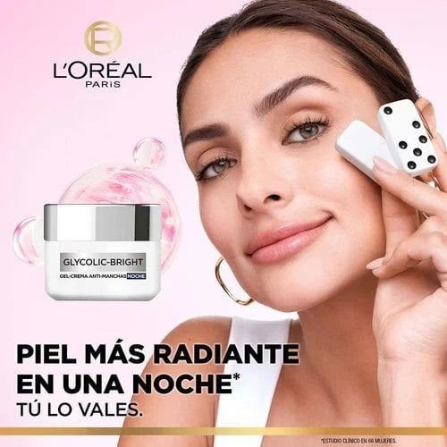 Imagen de L'Oréal París  Crema Gel Noche Glycolic Bright 50ml
