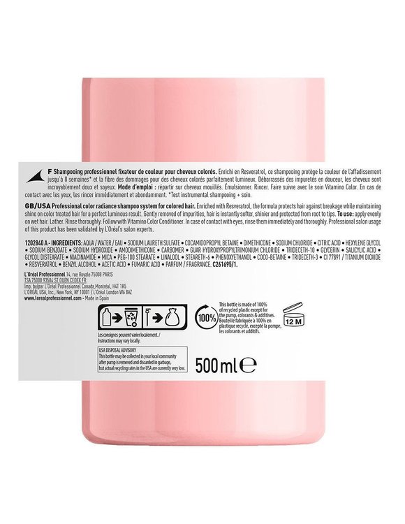 Imagen de L'Oreal  Professionnel Expert Shampoo Vitamino color 500ml