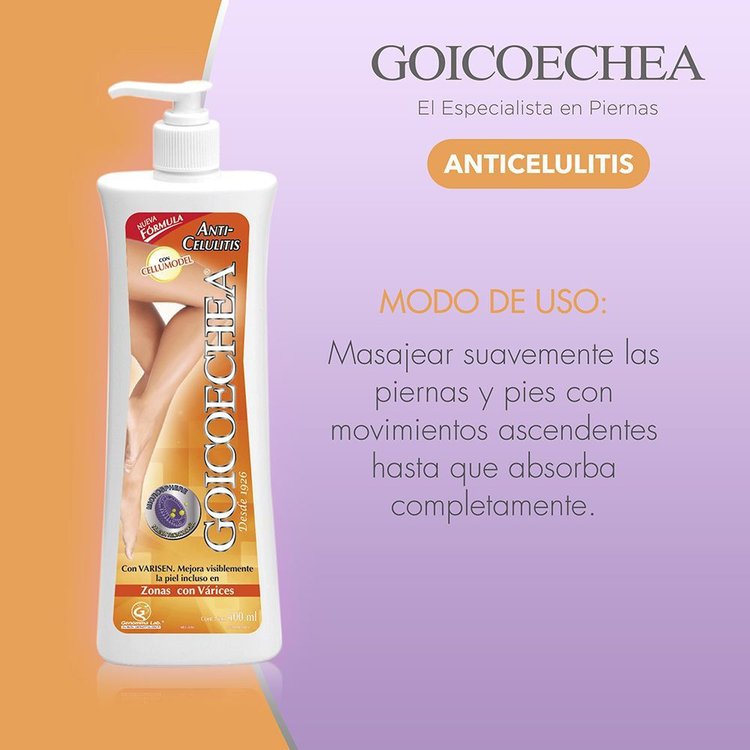 Imagen de Goicoechea Crema Anticelulitis con Cellumodel 400 ml
