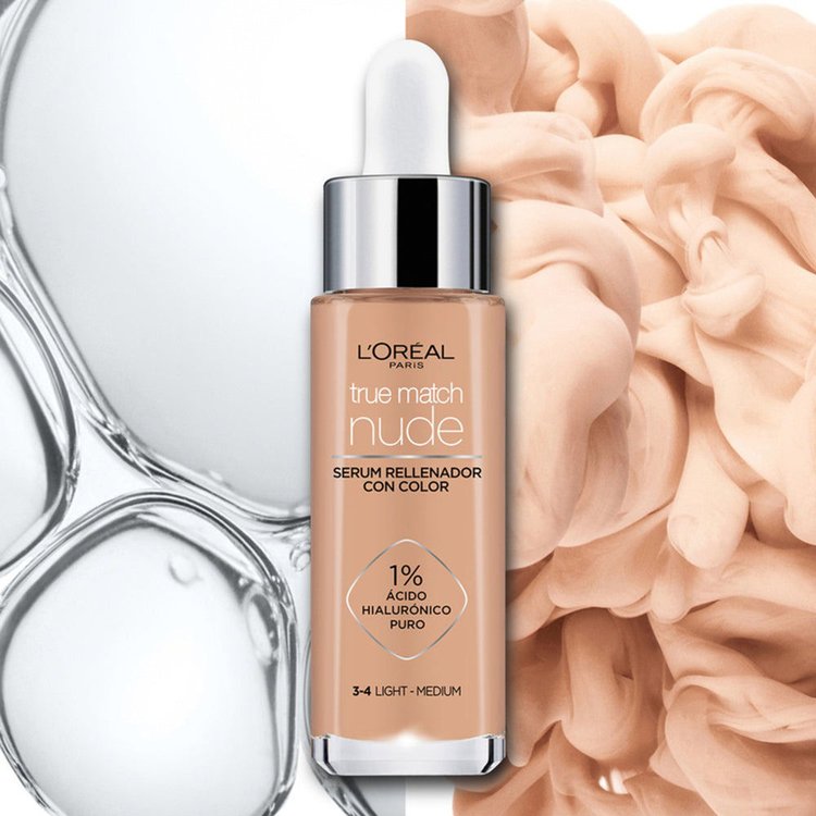 Imagen de L'Oréal Paris Base True Match Tinted Serum Con Acido Hialurónico 3-4