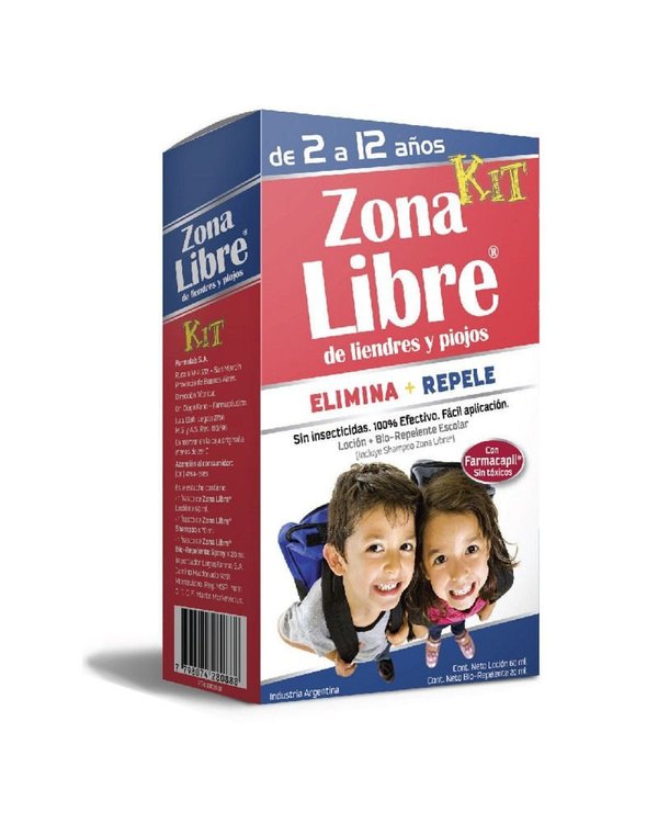 Imagen de Zona Libre Kit Anti pediculosis Loción + Shampoo + Repelente