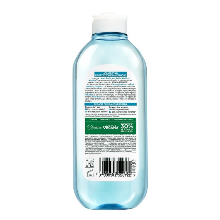 Imagen de Garnier Agua Micelar Skin Active Anti-Acne 400 ml
