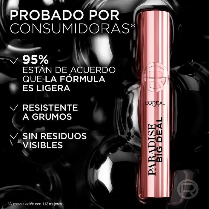 Imagen de L'Oréal Paradise Máscaras de Pestañas Big Deal Washable - Black