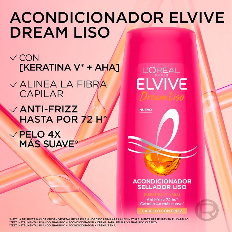 Imagen de Elvive Acondicionador Dream Liso Efecto Keratina 370 ml