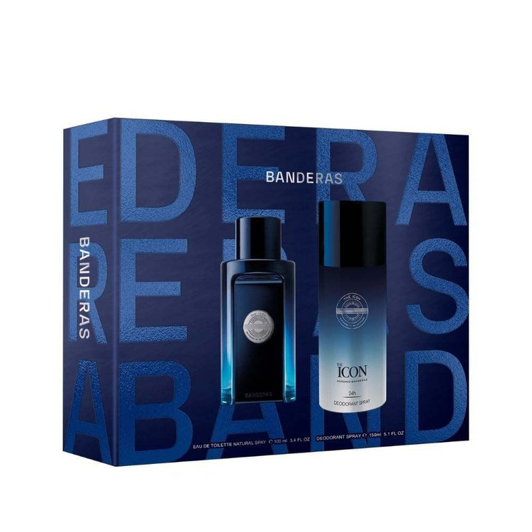 Imagen de Banderas Estuche Icon Clásico Azul Perfume 100 ml + Aerosol