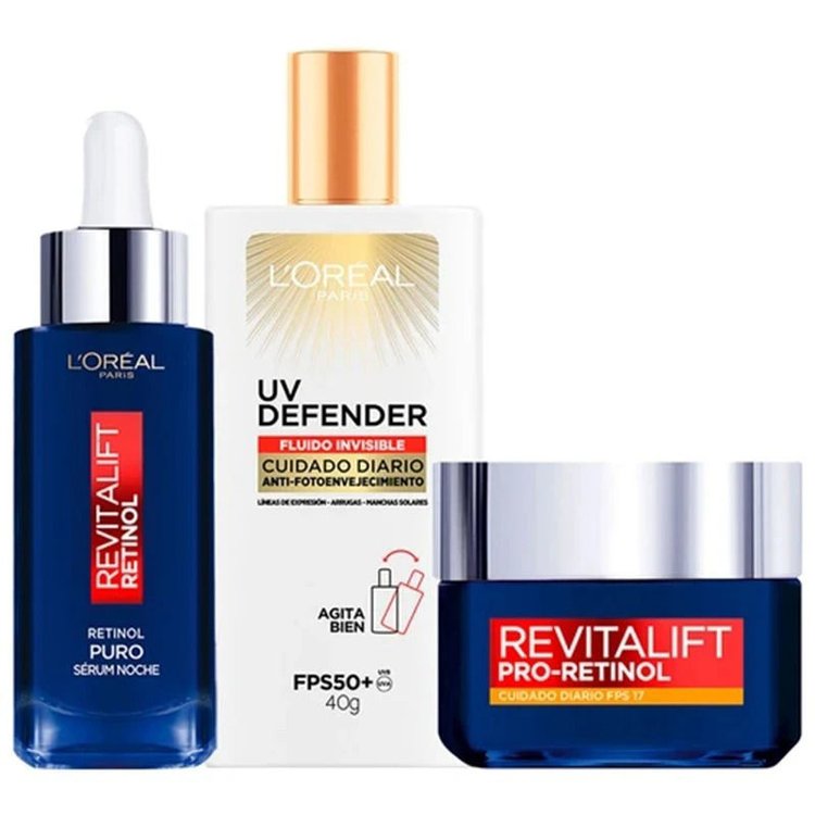 Imagen de L'Oreal Paris Pack Revitalift Retinol Serum + Dia + Uv Defender
