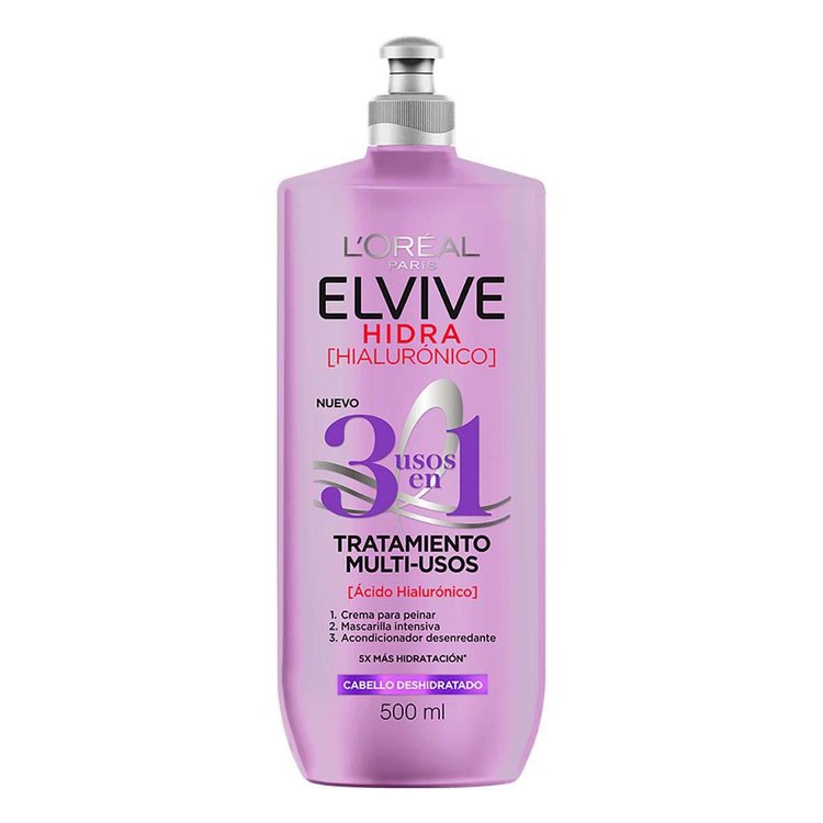 Imagen de Crema para peinar Elvive Hidra Hialluronico 3 En 1 500 Ml