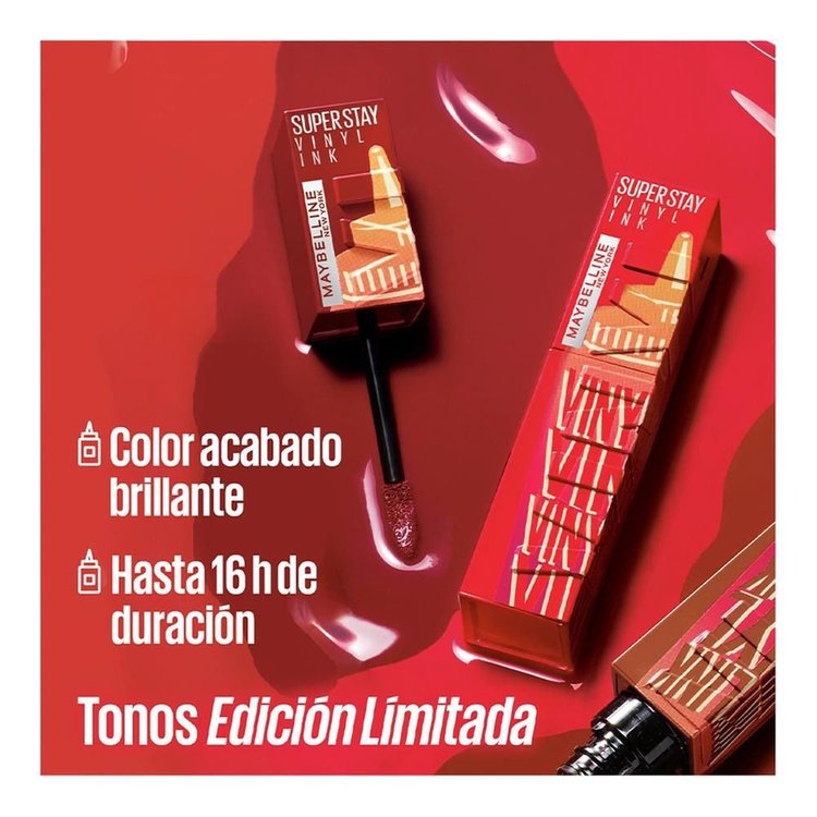 Imagen de Maybelline Labial Liquido Superstay Vinyl Ink - 185 Caramel