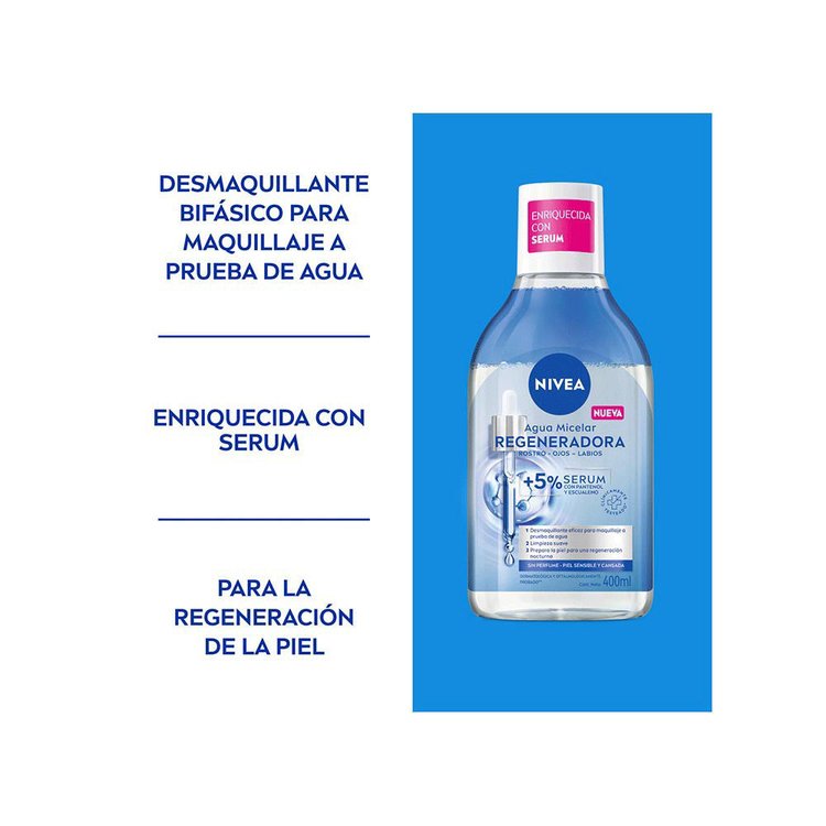 Imagen de Nivea Facial Agua Micelar Regeneradora 400 Ml