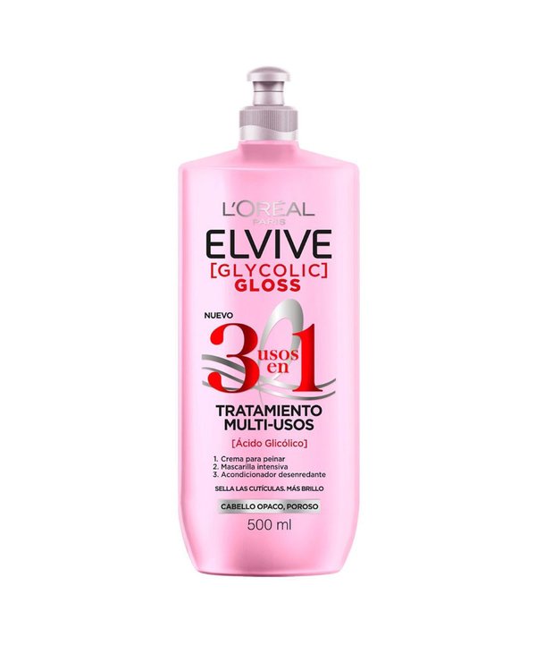 Imagen de Elvive Glycolic Gloss 3 En 1 500 Ml