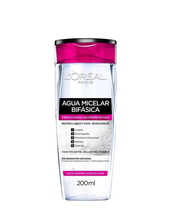 Imagen de L'Oréal Paris Agua Micelar Bifasica Hidra Total 5 200 ml