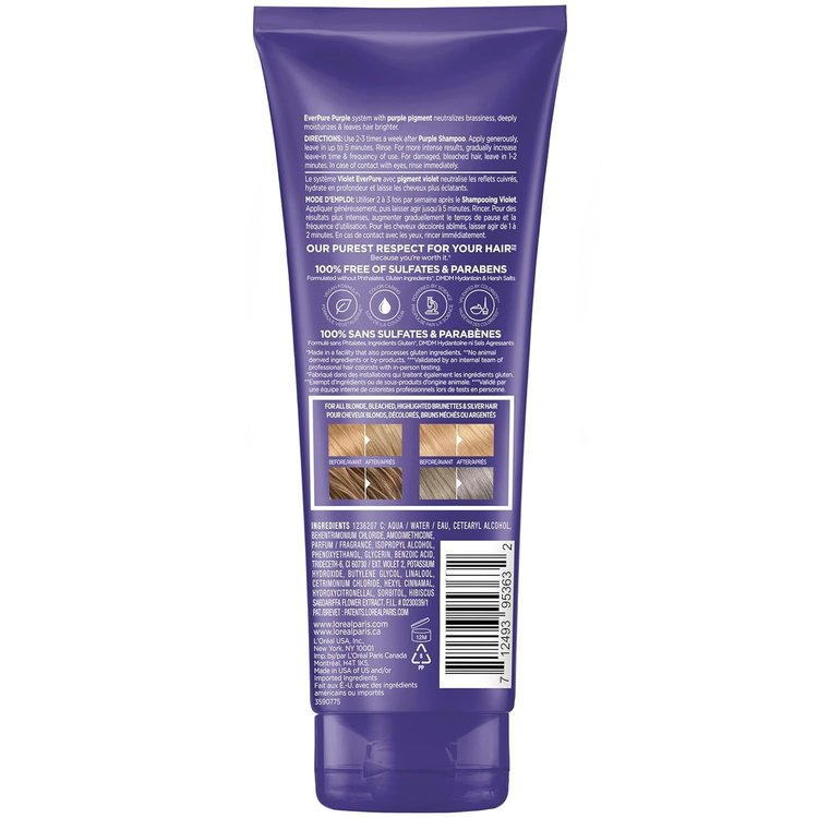 Imagen de Loreal Everpure Acondicionador Violeta Sulfate Free X 250 Ml