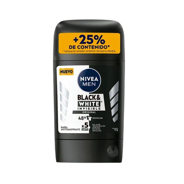 Imagen de Nivea Men Desodorante En Barra Black&White X 54 Gr