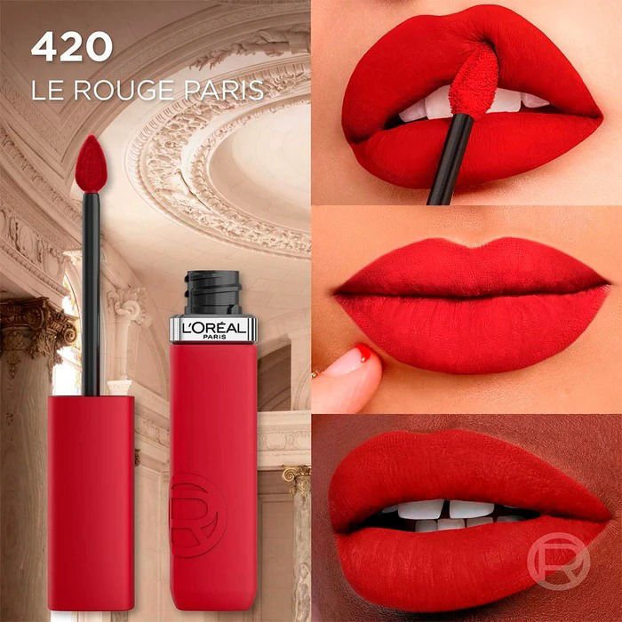 Imagen de Loreal Labial Infallible Laque Resist Le Rouge Paris - 420