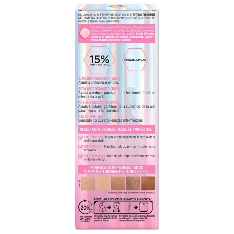 Imagen de Loreal Glycolic Bright Peeling Exfoliante Anti Manchas 25 ml