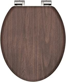 Imagen de Tapa inodoro MDF nogal herrajes cromados-Ynter Industrial