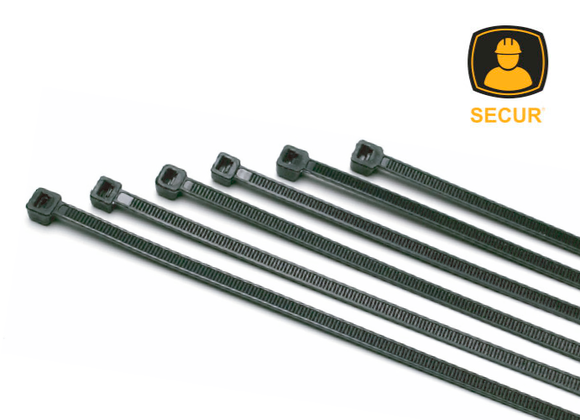 Imagen de Precinto Negro Secur 9 x 700 MM pack 100 uni. - Ynter Industrial
