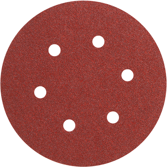 Imagen de Disco Lija 150mm c/agujeros y velcro Roto Orbital 10pzs  -Ynter