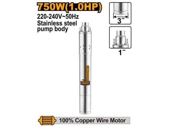 Imagen de Bomba Sumergible Tipo Gusano 750W Ingco SWP7501 - Ynter Industrial