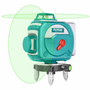 Imagen de Nivel Laser Verde 360º 30m  Total - Ynter Industrial