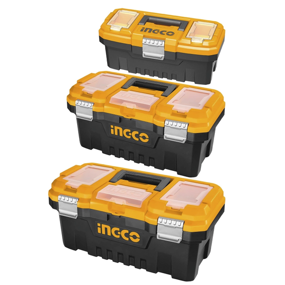 Imagen de Kit 3 Cajas Herramientas 14" 17" 20" Broche Metal Ingco - Ynter Industrial