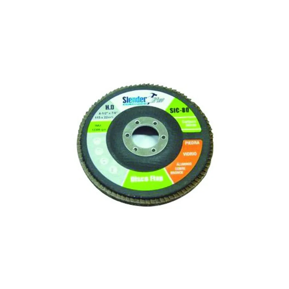 Imagen de Disco Flap P/vidrio Y Mamposteria 180mm 7pLG Gr80 - Ynter