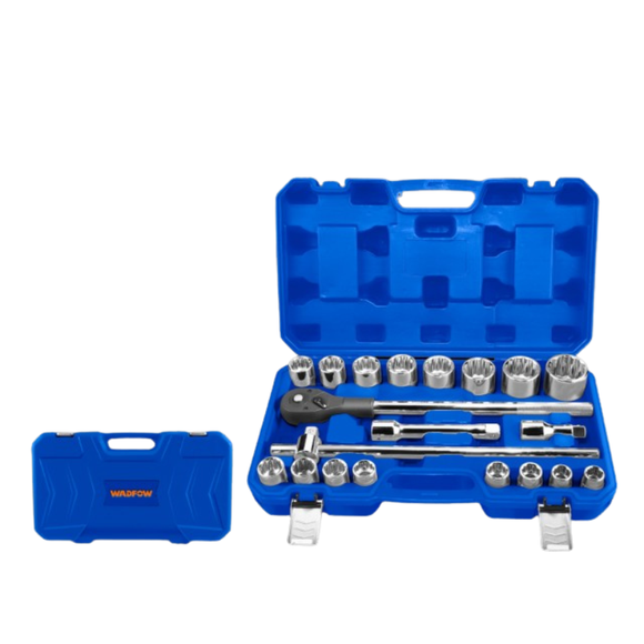 Imagen de Juego Dados 3/4" 21 Pzas + Barra D/Extencion Wadfow - Ynter