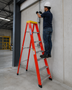Imagen de Escalera Tijera Fibra 6 Esc. 120KG Roja WB0006 - Ynter Industrial