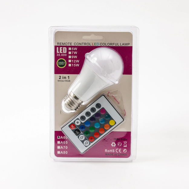 Imagen de LÁMPARA LED BLUETOOTH RGBW CONTROL REMOTO