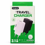Imagen de CARGADOR DE PARED USB 3.1A CON CABLE USB FK-126