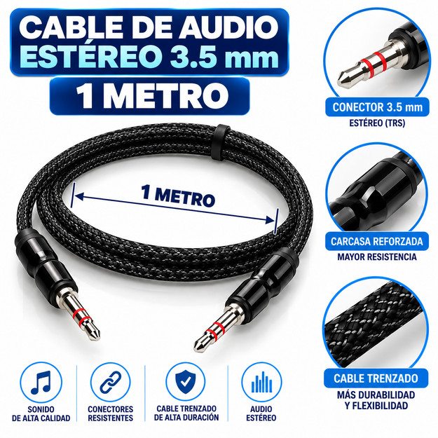 Imagen de CABLE SPICA 3.5 A SPICA 3.5 MALLADO CALIDAD "A" 1 METRO